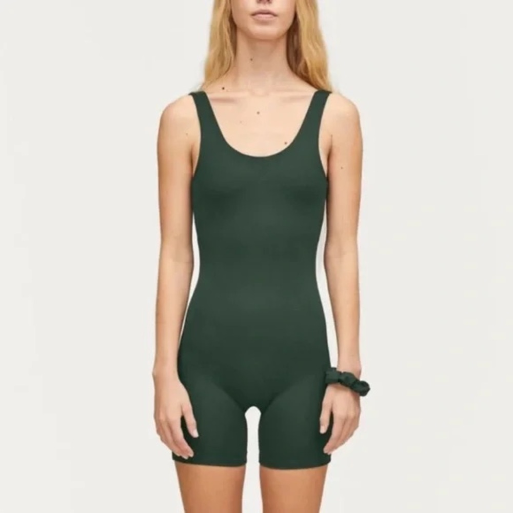 Girlfriend Collective Emerald Bike Unitard